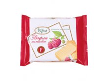 60 гр Bifrut Вафли МАЛИНОВЫЕ на фруктозе * 28 шт.(КВАДРАТНЫЕ)