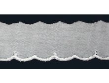 Шитье из хлопка, белое, ширина 25 мм, 12 руб
