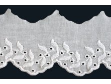 Широкое шитье из хлопка, белое, ширина 65 мм, 59 руб