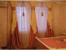 кремовая и терракотовая ткани
