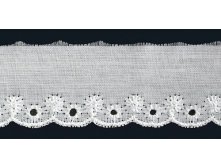 Шитье из хлопка, белое, ширина 25 мм, 13 руб