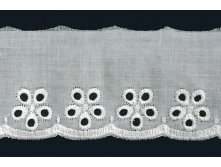 Шитье из хлопка, белое, ширина 50 мм, 27 руб