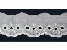 Шитье из хлопка, белое, ширина 25 мм, 13 руб