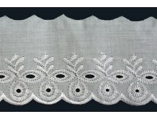 Широкое шитье из хлопка, белое, ширина 75 мм, 49 руб