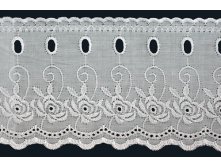 Широкое шитье из хлопка, белое, ширина 100 мм, 59 руб