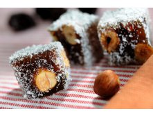 Рахат-лукум шоколадный с орех (фундук) в кокосовой стружке 2кг
