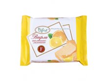 60 гр Bifrut Вафли АПЕЛЬСИННО-ЛИМОННЫЕ на фруктозе * 28 шт.(КВАДРАТНЫЕ)