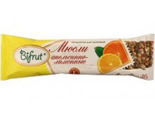 30 гр BIFRUT батончик-мюсли на фруктозе АПЕЛЬСИННО-ЛИМОННЫЙ