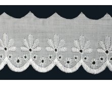 Шитье из хлопка, белое, ширина 50 мм, 27 руб