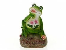 Фигурка декоративная "Лягушка/Welcome" 16*11*24см. (без подарочной упаковки) ENS, Материал: Полимерные материалы, Код: 3810271, Артикул: 3810271 588р