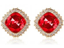 Серьги крупные Swarovski Crystal красные, арт.СС0040, 389 руб..jpg