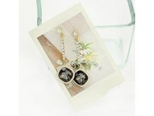 Серьги Swarovski Crystal темно серые, арт.СС0048, 380 руб..jpg