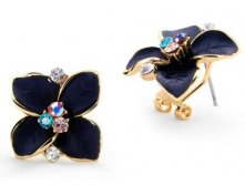 Серьги Swarovski Crystal темно синие, арт.СС0018, 275 руб..jpg