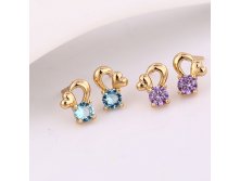 Серьги гвоздики, покрытие позолота,камень фиолетовый, арт.С0168, 95 руб..jpg