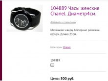 104889 Часы женские Сhanel. Диаметр4см.