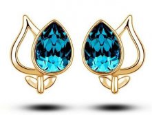 Серьги Swarovski Crystal синие, арт.СС0019, 275 руб..jpg