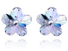 Серьги Swarovski Crystal сирень, ручная работа, арт.СС0009, 219 руб..jpg