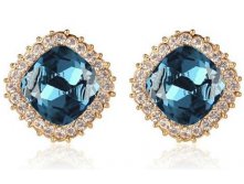 Серьги крупные Swarovski Crystal синие, арт.СС0039, 389 руб..jpg