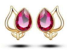 Серьги Swarovski Crystal розовые , арт.СС0020, 275 руб..jpg