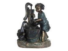 Фонтан декоративный (с подсветкой) "Девочка и гуси" 55*37*78см. (водяная помпа-напряжение-220V-240V, мощность 6W, провод-L=205см.) (без подарочной упаковки) ENS, Серия: Ферма, Материал: Полимерные материалы, Код: 4410018, Артикул: 4410018 18356р
