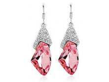 Серьги Swarovski Crystal розовые, арт.СС0055, 449 руб.jpg