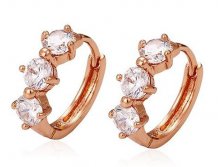 Серьги колечки с фианитом, покрытие позолота, арт.С0174, 140 руб..jpg