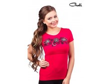 Футболка для кормящих "Орнамент 1" Цвет: малина