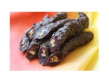 Чурчхела апельсиновая с грецким орехом (в обсыпке из шоколадной крошки) ряд 1,5 кг цена за 1 кг 426 руб