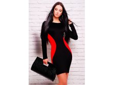 Платье Силуэт (черный+красный) FashionUP 707 р.jpg