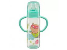 10007 Бутылочка с ручками HAPPY BABY 250мл соска силикон Baby Bottle - 183,41 руб