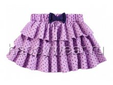 BK279YB Юбка для девочек, 100% хлопок 92-98-104-110-116, горох сиреневый 189,00р..jpg