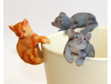 Цеплялки на горшки Кошки
