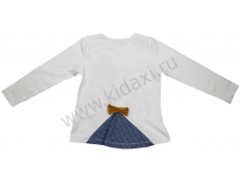 MR-16-254 Футболка с длинными рукавами для дев., белый, вид сзади.png