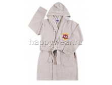 BK131HV банный халат для мальчиков, цвет серый  РЯД 6-7  7-8  9-10 ЦЕНА 475 рубл