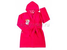 BK130HV Банный халат для девочек,100% хлопок,цвет малиновый  РЯД 6-7  7-8  9-10 ЦЕНА 475 рубл