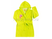BK130HV Банный халат для девочек,100% хлопок цвет салатовый РЯД 6-7  7-8  9-10 ЦЕНА 475 рубл