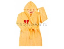 BK130HV Банный халат для девочек,100% хлопок,цвет рыжый РЯД 6-7  7-8  9-10 ЦЕНА 475 рубл