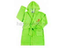 BK131HV банный халат для мальчиков,цвет салатовый  РЯД 6-7  7-8  9-10 ЦЕНА 475 рубл