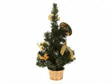 Ель новогодняя (с украшением) h=30см. (упаковочный пакет) Monte Christmas, Серия: Новогодняя коллекция-Классика-Красное с золотом, Материал: комбинированные материалы, Код: N6140338, Артикул: N6140338 213р