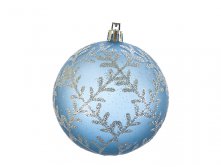 Шар новогодний "Снежинка" d=8см. (блистер) Monte Christmas, Серия: Новогодняя коллекция-Классика-Синий иней, Материал: Полимерные материалы, Код: N6380463, Артикул: N6380463 86р