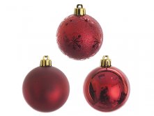Шар новогодний, набор 3шт. "Снежинка" d=6см. (пластик) (блистер) Monte Christmas, Серия: Новогодняя коллекция-Классика-Красное с золотом, Материал: Полимерные материалы, Код: N6870341, Артикул: N6870341 70р