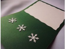 Новогодняя открытка "Снеговик" прямоугольная