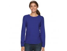 Women's Croft & Barrow(R) Cozy Ribbed Crewneck Sweater   $19.99