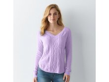 Women's SONOMA Goods for Life(TM) Cable Knit V-Neck Sweater   $12.99