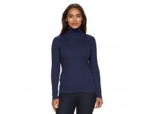 Women's Croft & Barrow(R) Essential Ribbed Turtleneck Sweater   $12.99