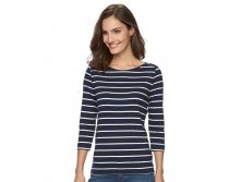 Women's Croft & Barrow(R) Embellished Boatneck Tee  $14.99