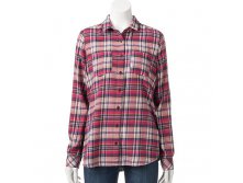 Women's SONOMA Goods for Life(TM) Plaid Flannel Shirt   $24.99