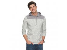 Men's Urban Pipeline Colorblock Hooded Tee   $12.99