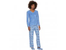 Women's Goodnight Kiss Pajamas: 3-Piece V-Neck Microfleece Pajama Set   $19.99