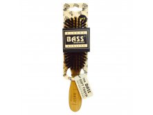 Bass Brushes, Semi Oval (soft) 100% Wild Boar Bristles, Wood Handle For Fine Hair, 1 Hair Brush